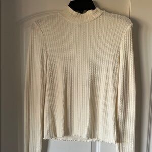 Truth Cream Ribbed Sweater